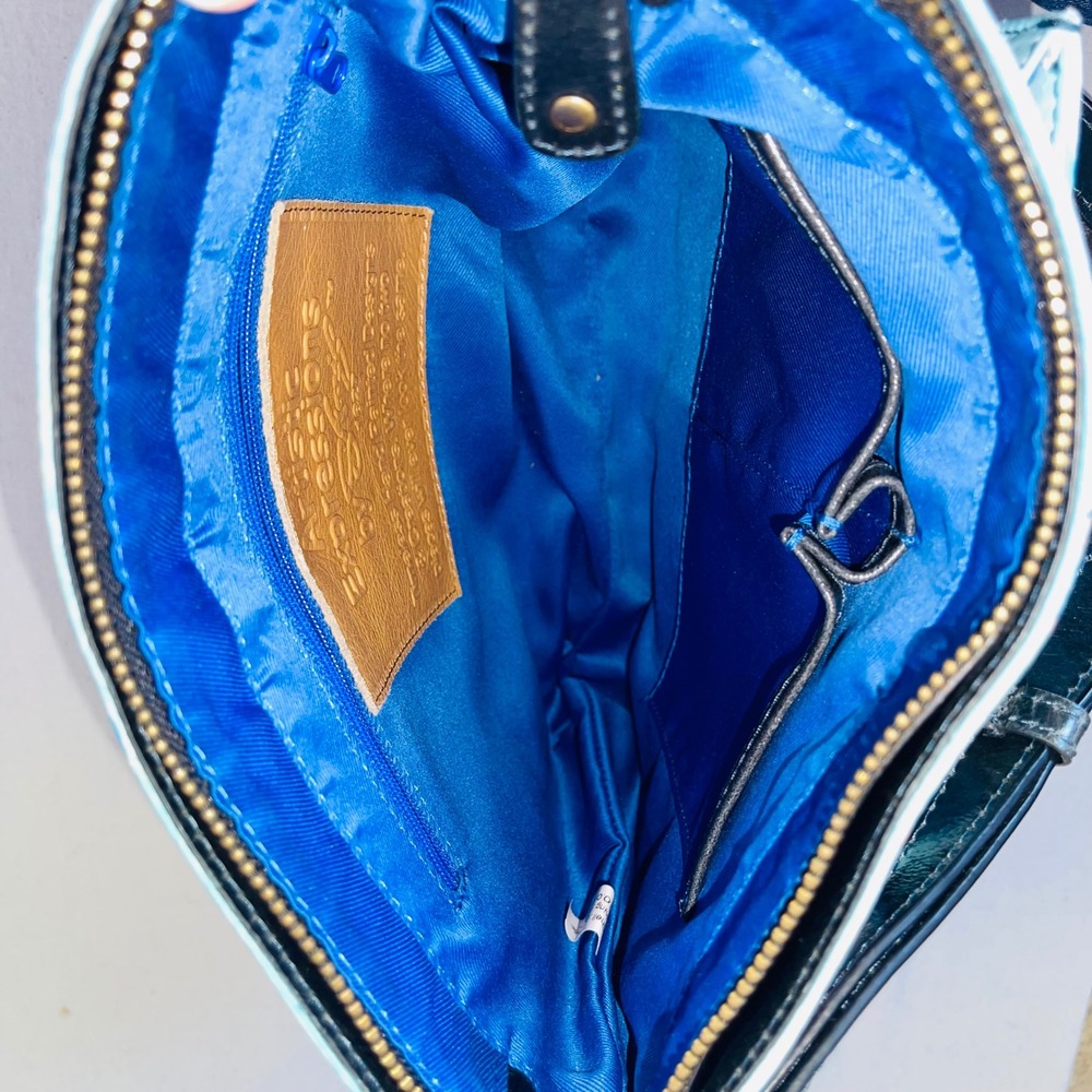 Sharif 1827 Hand Painted Genuine Leather Crossbody Bag Hot Air Balloons Multi - Picture 10 of 15